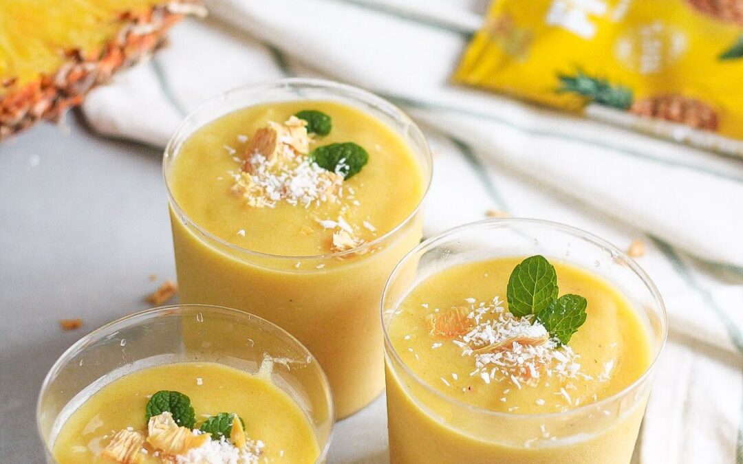 Smoothie de colher: sabor a Piña Colada